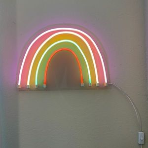 Gently used rainbow LED light. Perfect for college dorm of kids room!